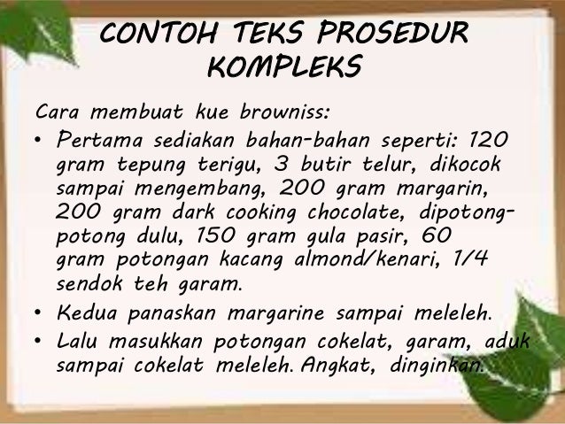 Contoh Teks Prosedur Cara Membuat Kue – serat